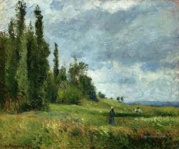  gris Pintura Art%C3%ADstica - Una parte de groettes pontoise clima gris 1875 Camille Pissarro paisaje